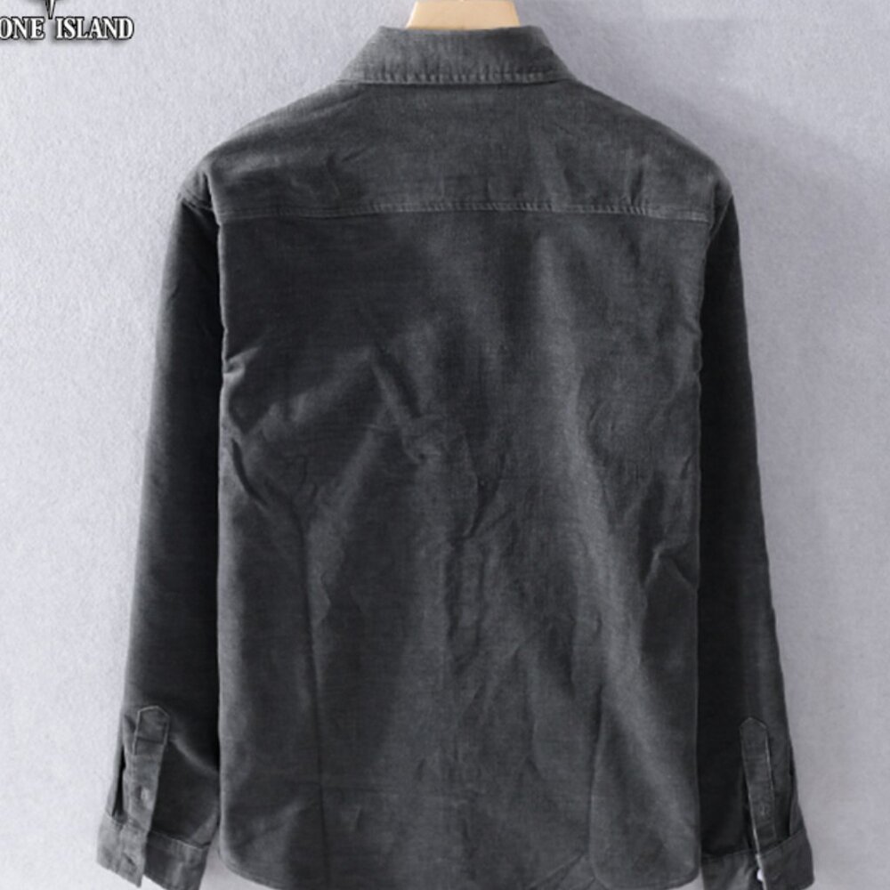 STONE ISLAND corduroy spring and autumn cotton casual series washed shirt jacket